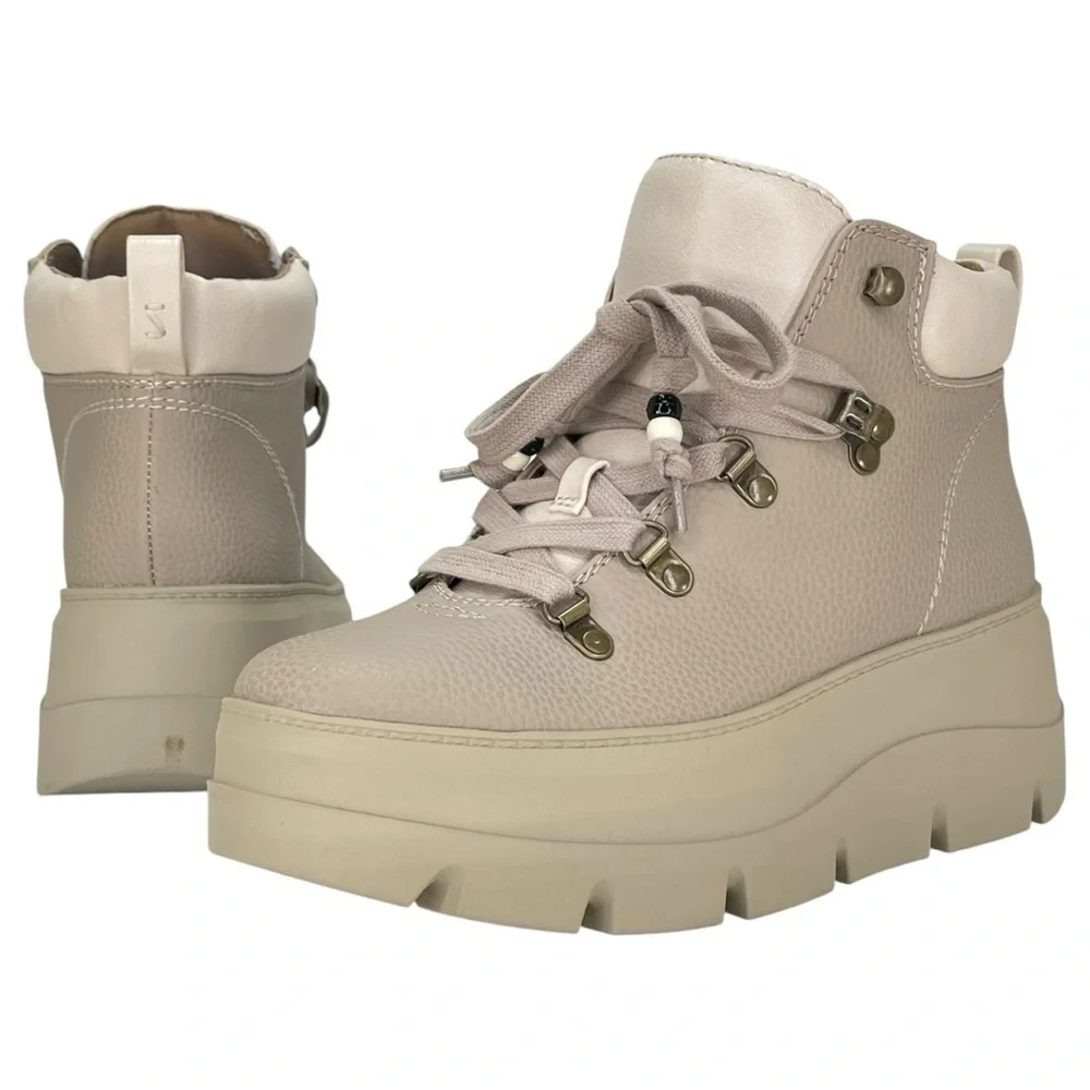 Zodiac Billie Tan Pebbled Faux Leather Lug Sole Womens Sneakers Size 8M - Picture 6 of 11